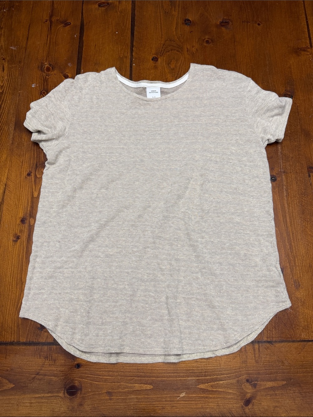 Urban Outfitters Beige Heather Short Sleeve Crewneck Tee